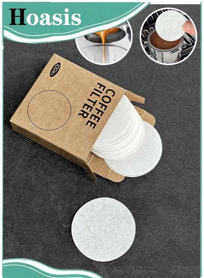 Hoasis 51mm Espresso Paper Filters, 100 Pcs for Portafilter Basket, Disposable Coffee Filter Papers for Improved Home Coffee Brewing, Chlorine-Free Natural Pulp - Image 1