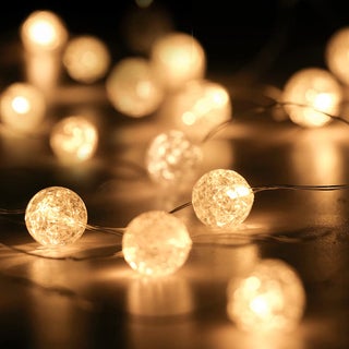 HuTools Globe String Lights for Bedroom Decorative Christmas Lights Crystal Crackle Ball Lights 10Ft 30 LED Soft White Battery Operated Fairy Lights Perfect for Valentines Day Decor - pzsku/ZC4A044AE870B06C8041EZ/45/1749490167/03e37b8f-fd94-4daf-9b4f-f94fc9844a06
