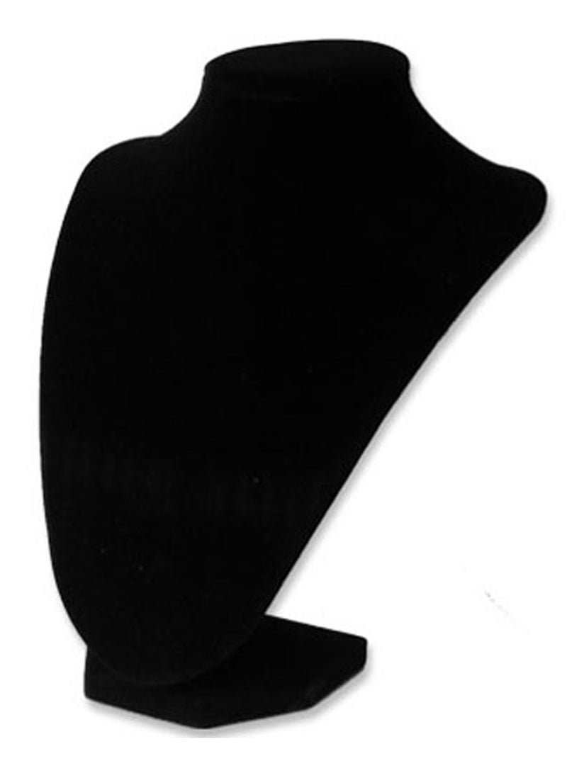 LINGWEI Neck Manniequin Necklace Holder Jewelry Display Stand Jewelry Necklace Pendant Earring Mannequin Bust Display Stand Black Velvet Jewelry Holder Display Stand  - Image 1
