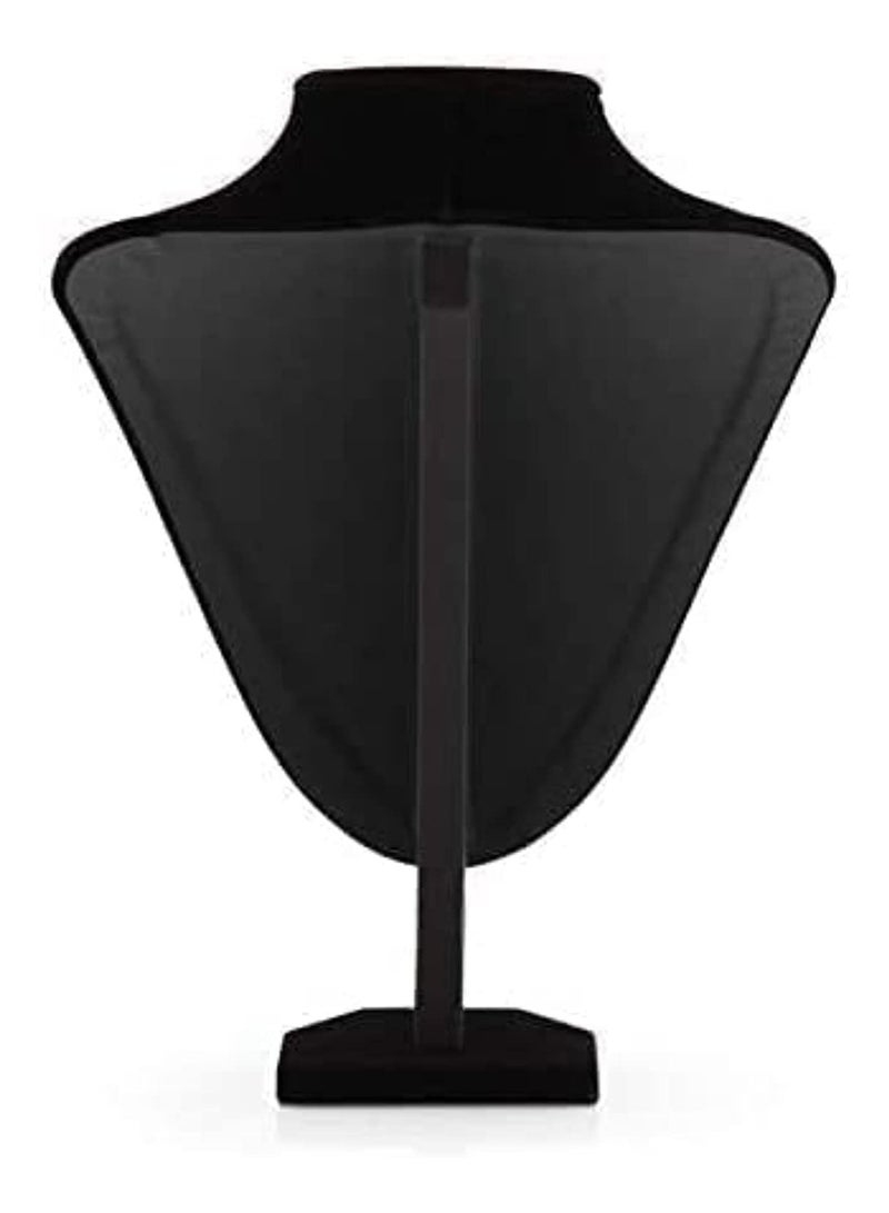 LINGWEI Neck Manniequin Necklace Holder Jewelry Display Stand Jewelry Necklace Pendant Earring Mannequin Bust Display Stand Black Velvet Jewelry Holder Display Stand  - Image 4