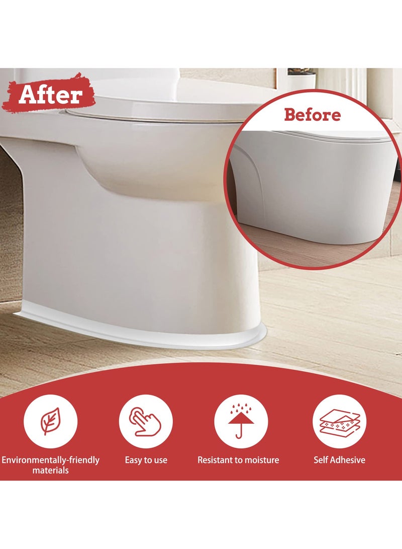 VIUAUAX White Caulking Tape, 2 Rolls Self Adhesive Caulk Strip, Caulk Tape White Bathroom Corner Caulking Tape Waterproof Self Adhesive Sealing Tape Used for Kitchen Sink Bathroom Bathtub Tub Floor Wall Edge Protector Strip,Waterproof Sealant Tape for Kitchen, Bathroom, Shower, Bathtub, Toilet, Wall Floor, Countertop with Sealing Tool (126 x 1.5in) - Image 3