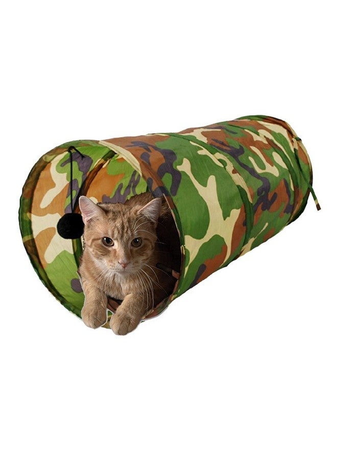 Sage Square 20" Portable Sleeping Bag Exercise Tunnel With Hanging Ball For Pet Care For Cat/Kitten/Puppy/Dog - Image 1