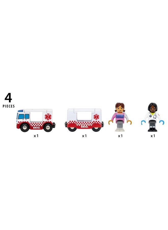 Brio BRIO World - 36035 Rescue Ambulance | Train Set Accessory for Kids Aged 3 Years Up  - Image 4
