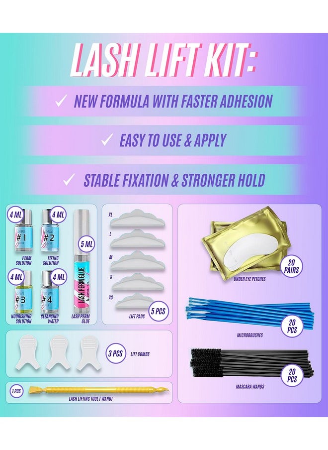 Stacy Lash - Lift Kit Professional Salon Premium Quality Eyelash Perm Curling Lotion & Liquid Full Lifting Set Eyelash Perming Wave Curling Semipermanent - Image 1