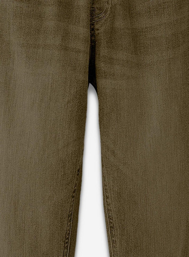 Bonkids Regular Printed Olive Cotton Jeans For Boys Pull On 100 % Cotton  - Image 3