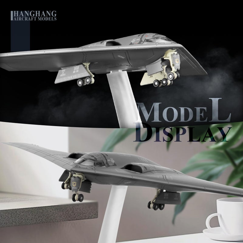 HANGHANG 1/200 Military Model Plane B-2A Spirit Stealth and Strategic Bomber Alloy Fighter Plane Model Airplane for Collections and Displays - Image 3