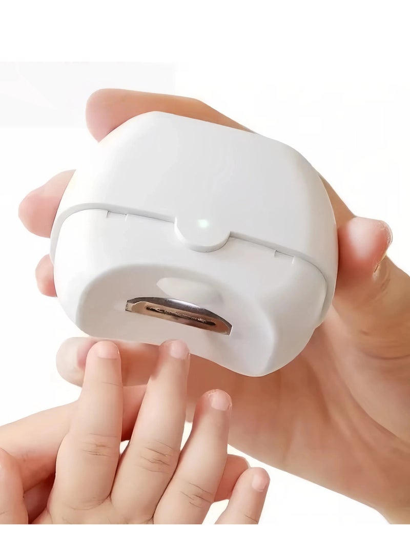 Electric safety nail clippers with LED lights, with nail clipper storage, USB rechargeable safety nail trimmer, suitable for newborns, infants, adults, and the elderly - Image 5