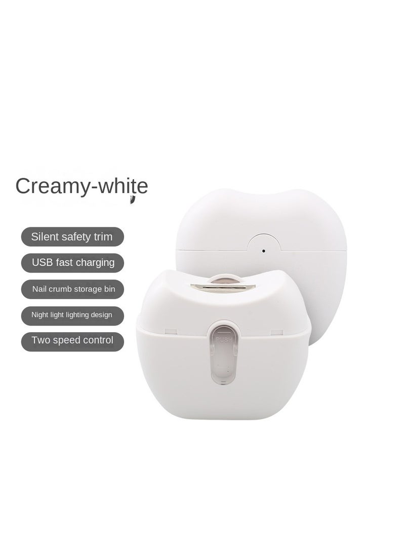 Electric safety nail clippers with LED lights, with nail clipper storage, USB rechargeable safety nail trimmer, suitable for newborns, infants, adults, and the elderly - Image 3