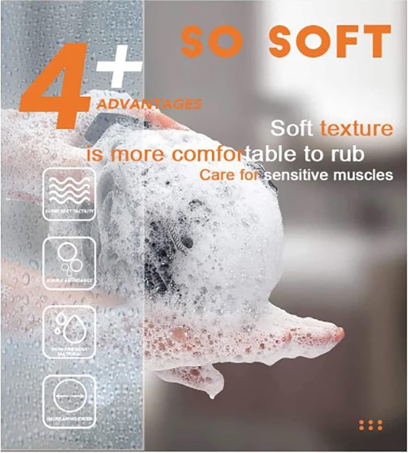 ToolHouse 2 Pack Bath Sponge, Bath Sponges Shower Loofahs Mesh Sponge, Hanging Shower Sponge, Mesh Body Brush Balls -Exfoliate Cleanse, Soothe Skin, for Kids/Men and Women - Image 2