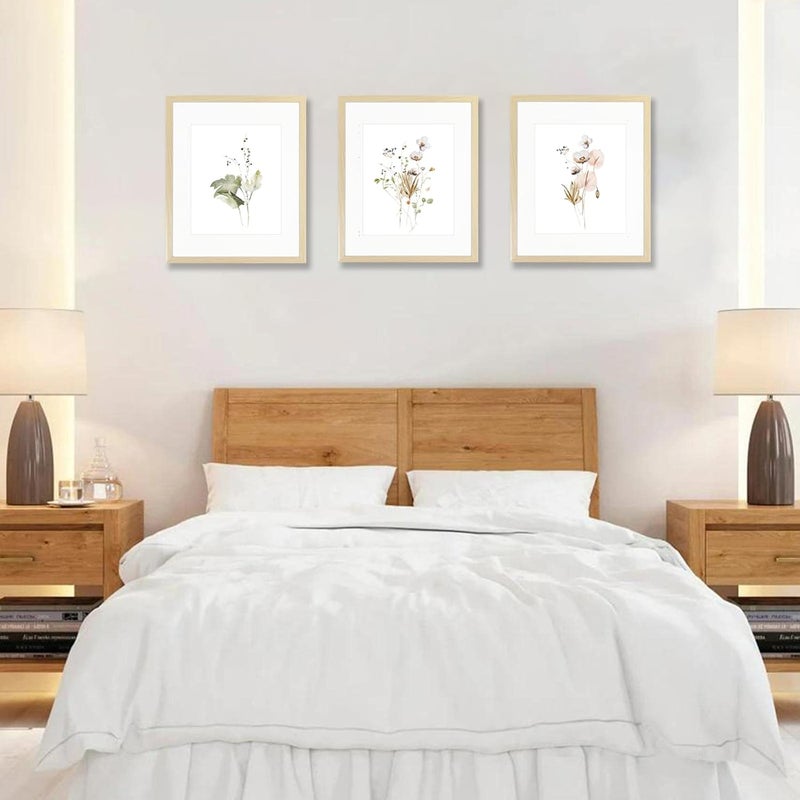 KBKBART Botanical Wall Art Set of 3 Framed Prints - Image 3