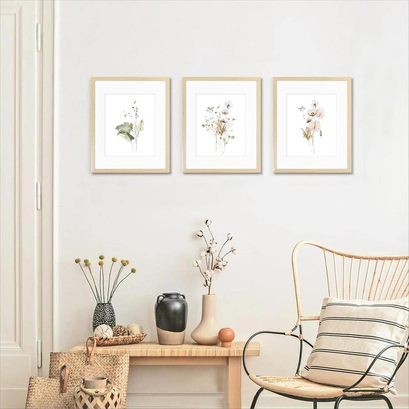 KBKBART Botanical Wall Art Set of 3 Framed Prints - Image 5