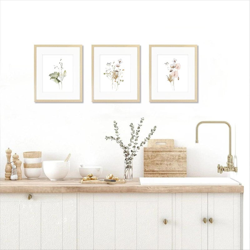 KBKBART Botanical Wall Art Set of 3 Framed Prints - Image 4