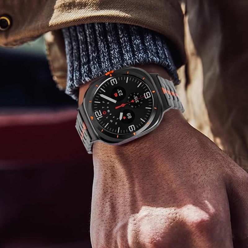 Titanium Steel Watch Strap 47mm Secure Safety Buckle - Iron Man Inspired Design Smartwatch Replacement Band for Samsung Watch7 Ultra 47mm - Image 5