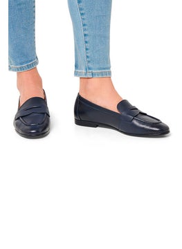 Women Slip On Pointed Toe Casual Shoes, Navy