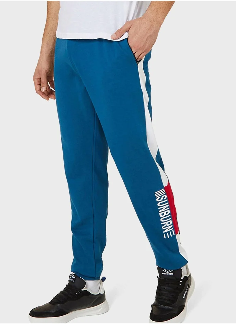 Styli Side Colorblock Slim Fit Jogger with Logo Detail