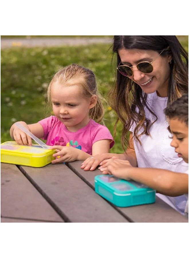 bbluv - Small Sealed Bento Lunchbox With Fork, Lime - Image 1