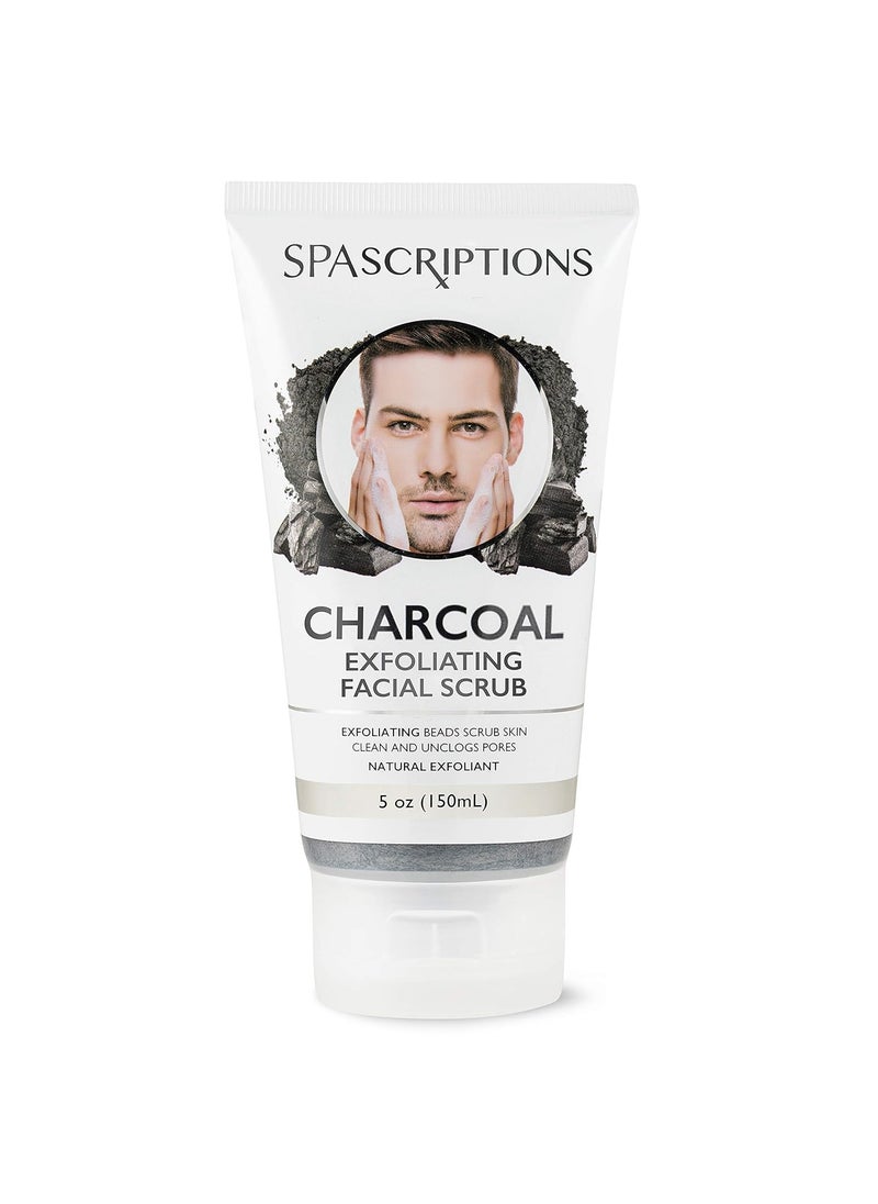 spascriptions - Spascriptions Charcoal Facial Cleanser Exfoliating Facial Scrub Face Wash with Natural Exfoliant 5 Oz - Image 1