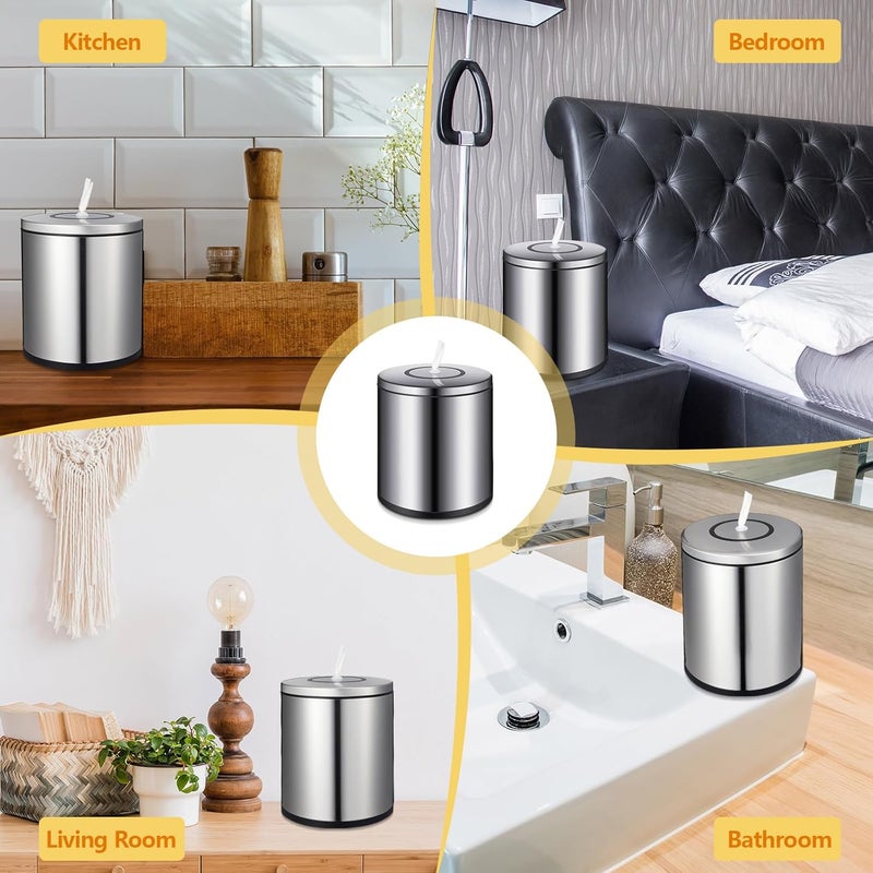 Tandefio Stainless Steel Countertop Wipe Dispenser Fits Wipes on Rolls 10 x 115 Inch Round Tissue Holder Refillable Tabletop Cylinder Container for Fitness Clubs Gym Schools Daycares - Image 5