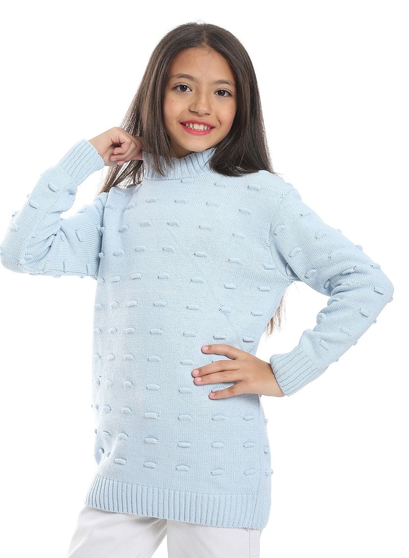 Caesar Girls Wool Pullover With Plain Design  - Image 2