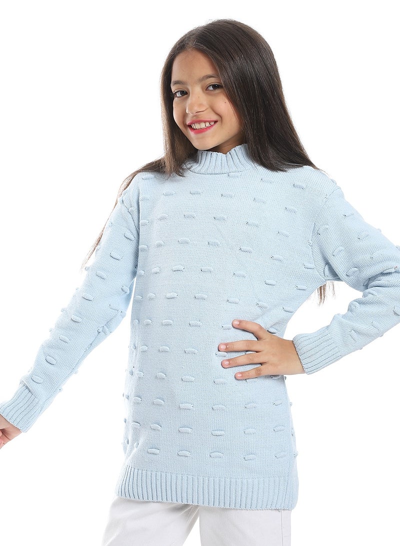 Caesar Girls Wool Pullover With Plain Design  - Image 3