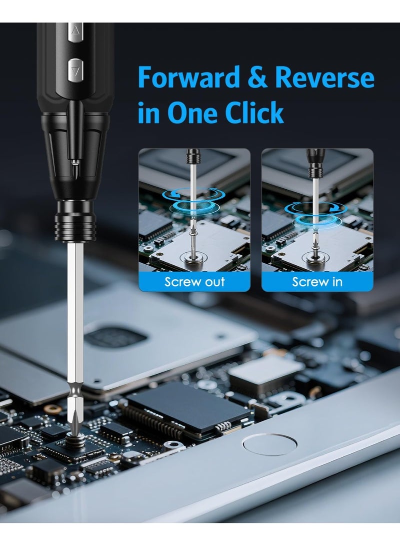 Ru syanl Cordless 3.6V Electric Screwdriver 2-in-1 Manual & Electric – Rechargeable LED Mini Drill with 9 Bits, USB Charging, 160g Portable DIY Home Repair Tool - Image 5