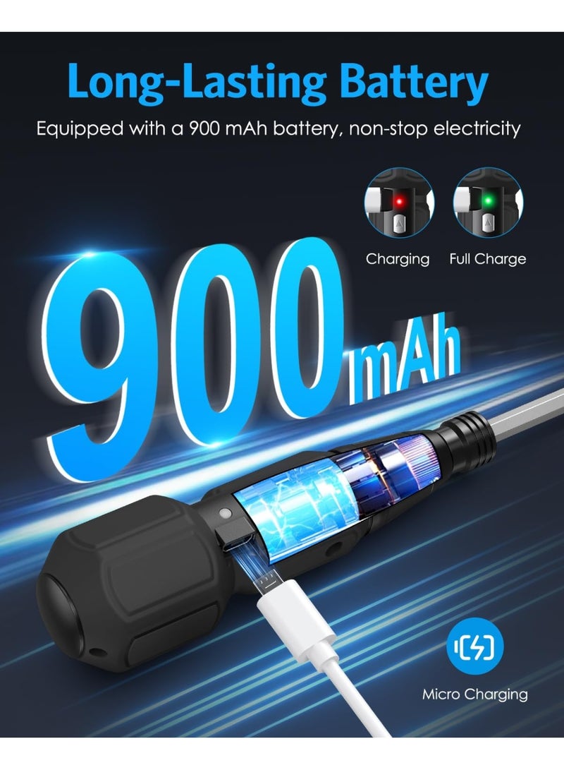 Ru syanl Cordless 3.6V Electric Screwdriver 2-in-1 Manual & Electric – Rechargeable LED Mini Drill with 9 Bits, USB Charging, 160g Portable DIY Home Repair Tool - Image 4