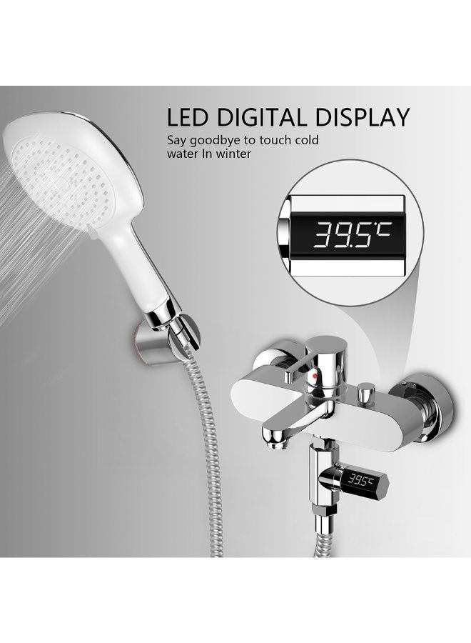 Loquat Heavy Duty LED Faucet Shower Thermometer Silver 82.2 x 30millimeter - Image 5