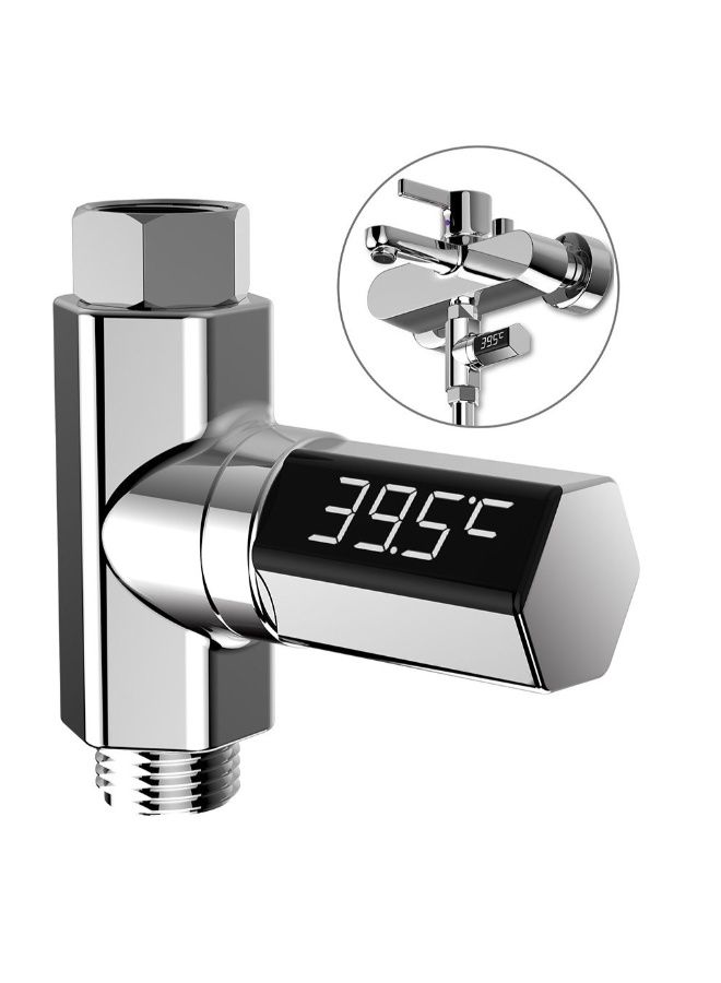 Loquat Heavy Duty LED Faucet Shower Thermometer Silver 82.2 x 30millimeter - Image 2