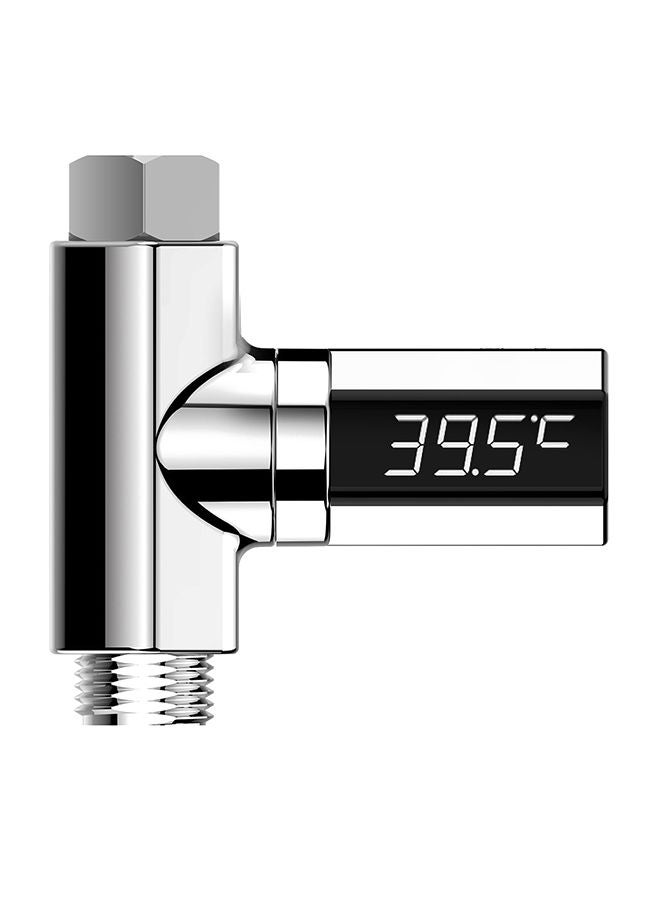 Loquat Heavy Duty LED Faucet Shower Thermometer Silver 82.2 x 30millimeter - Image 1
