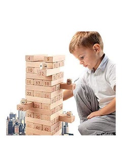 KB-852M987542 Wooden Tower Building Blocks Domino Jenga Game Toy 5+ Years