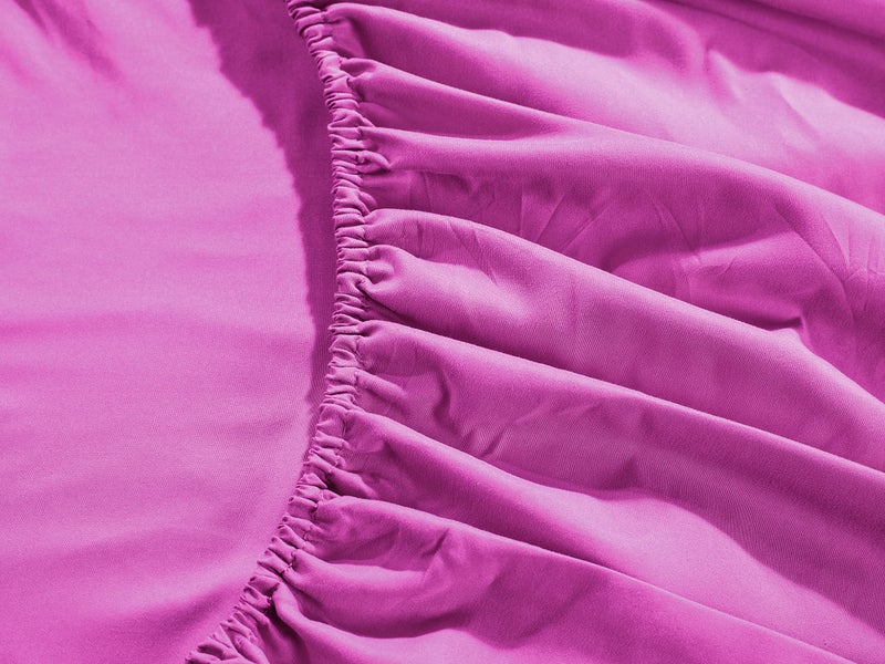 Mocassi California King Sheet - أوراق تبريد جيب عميقة تصل إلى 16 بوصة - فندق فاخر 1800 عدد الخيوط - أنعم ورقة - مقاومة التجاعيد - 1 ورقة واحدة مجهزة Cali King Hot Pink - Image 4
