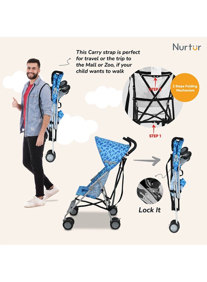 Nurtur Rex Buggy Stroller Multicolor Lightweight Stroller with Compact Fold Canopy Shoulder Strap 6 to 36 monthsMulticolor Official Product - Image 4