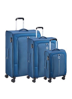 DELSEY Caracas 4 Double Wheels 3pcs Luggage Set Size 22/27.5/32 Inch Night Blue  - Image 1