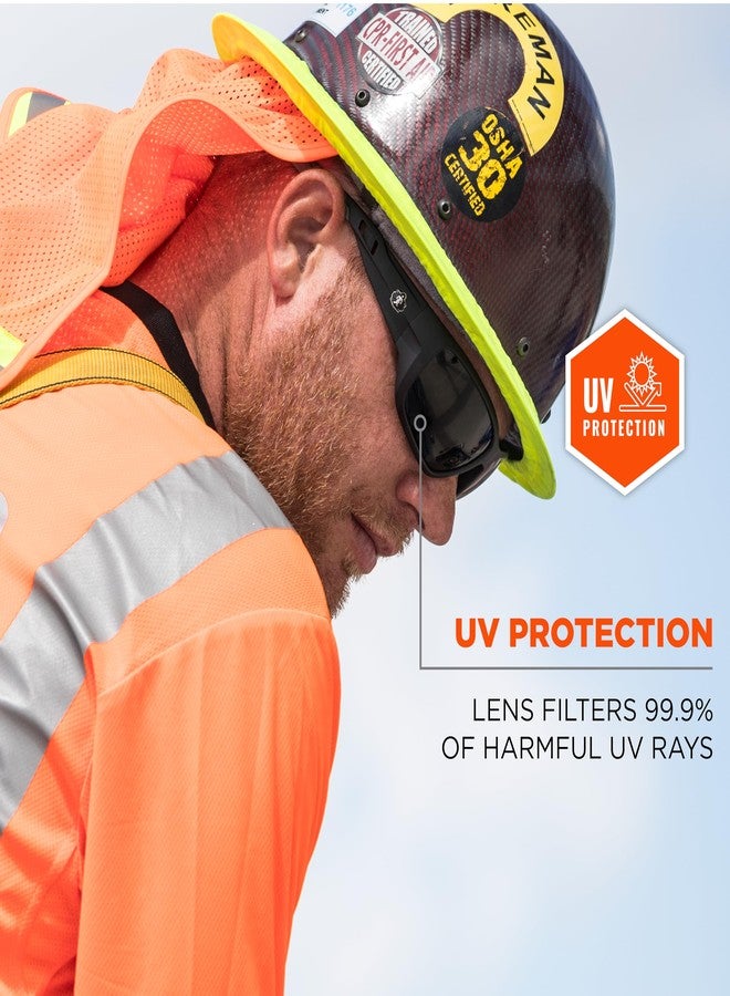 إرغوداين نظارات شمسية Ergodyne Skullerz Odin للسلامة، مقاومة للصدمات ANSI Z87، إطار كامل متين، غير قابلة للانزلاق، مستقطبة، مضادة للضباب - Image 3
