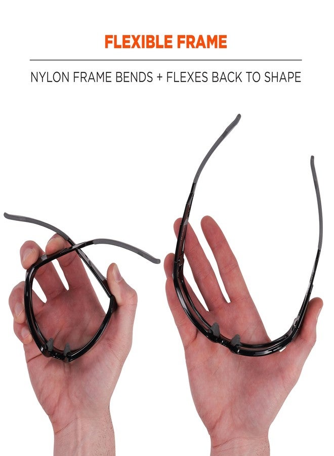 إرغوداين نظارات شمسية Ergodyne Skullerz Odin للسلامة، مقاومة للصدمات ANSI Z87، إطار كامل متين، غير قابلة للانزلاق، مستقطبة، مضادة للضباب - Image 5