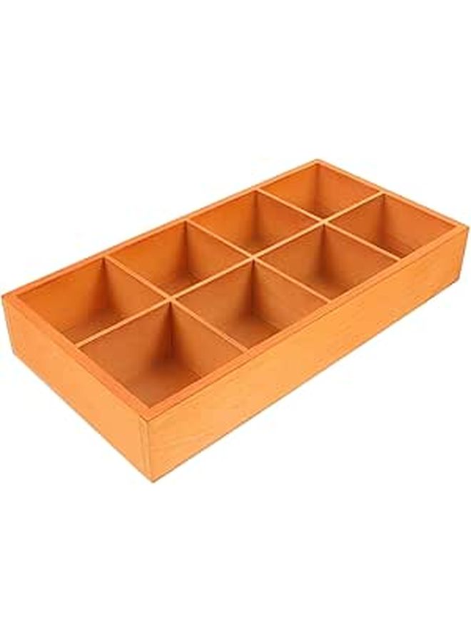 Vintage Pine Wood Tea Bag Storage Box 8 Compartment For Pantry Coffee Bar - Image 1