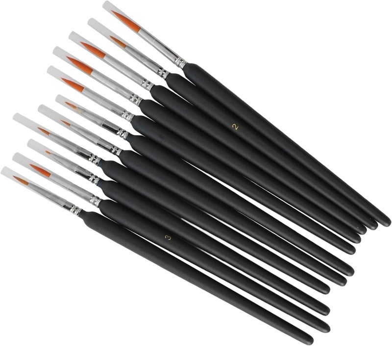 Watercolor Painting Brushes Set, 11 Pcs Weasel Hair Paintbrushes for Acrylic Oil Watercolour - Strong Water Retention, Durable Wooden Handles, Ideal for Art Students and Amateurs - Image 2