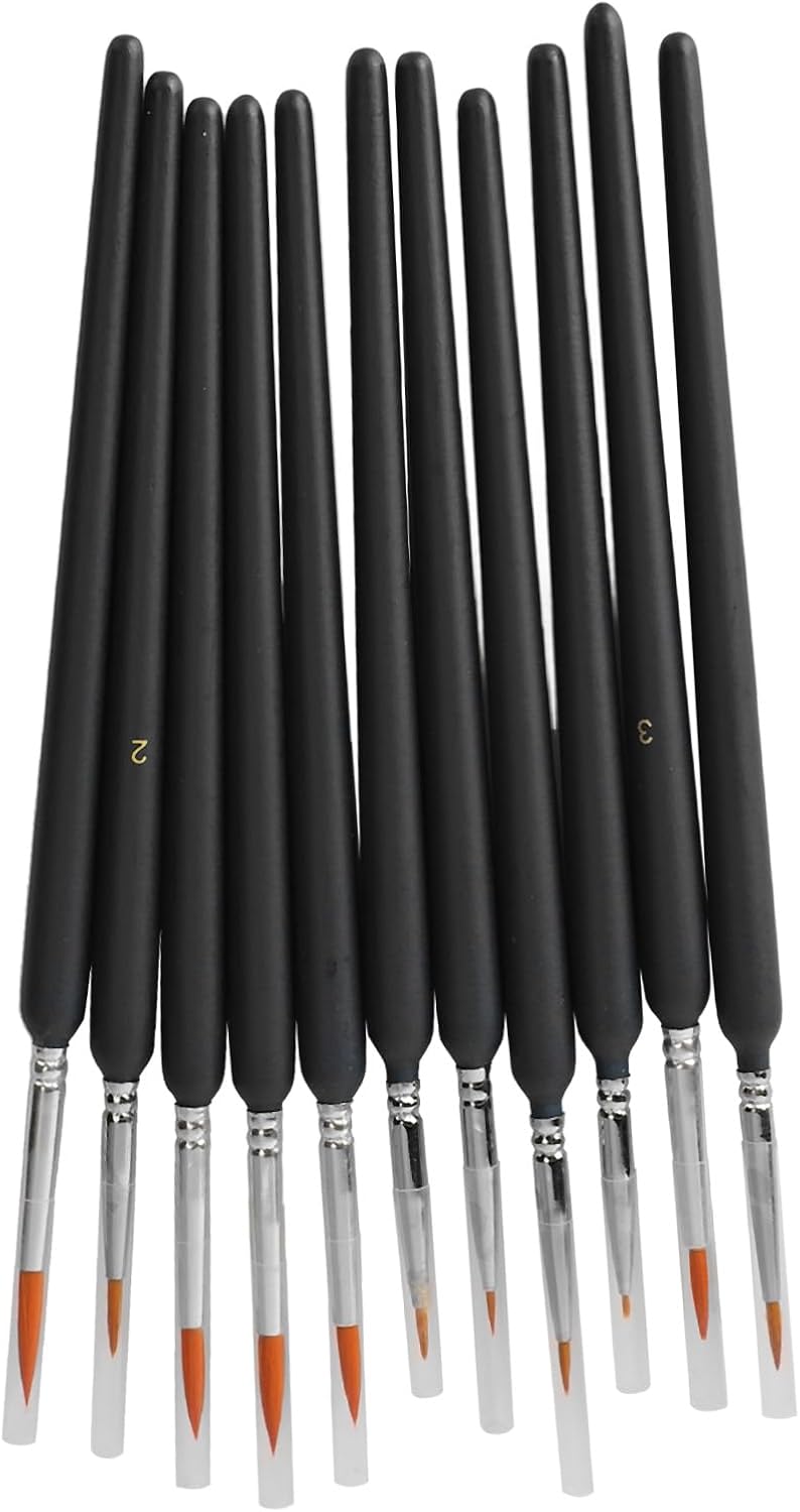 Watercolor Painting Brushes Set, 11 Pcs Weasel Hair Paintbrushes for Acrylic Oil Watercolour - Strong Water Retention, Durable Wooden Handles, Ideal for Art Students and Amateurs - Image 4
