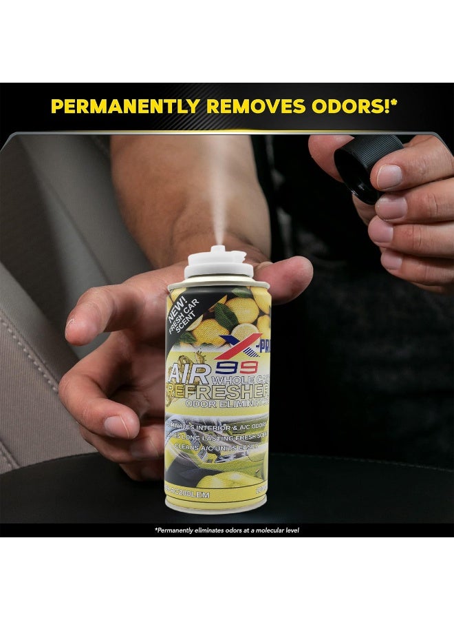 X Pro 99 X-PRO X99-AC200LEM  Whole Car Refresher Lemon Scent Odor Eliminator Spray 200ml, Car Interior Air Freshener, AC Vent Cleaner, Long Lasting Cabin Freshener, Interior Odor Remover Aerosol - Image 3