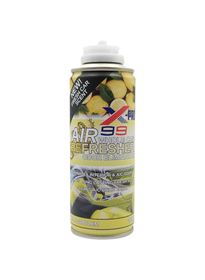 X Pro 99 X-PRO X99-AC200LEM  Whole Car Refresher Lemon Scent Odor Eliminator Spray 200ml, Car Interior Air Freshener, AC Vent Cleaner, Long Lasting Cabin Freshener, Interior Odor Remover Aerosol - Image 5