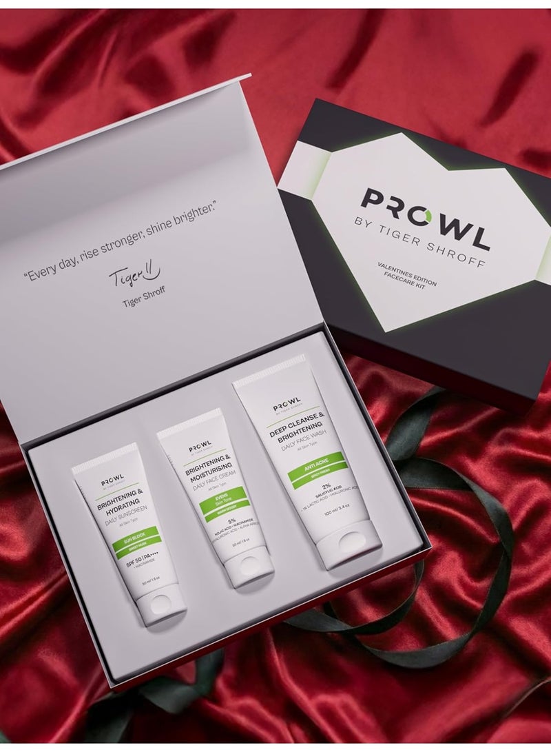 PROWL by Tiger Shroff Special Gift Hamper Box for Mens Grooming | Facewash 100ml  , Face Cream 50ml, Sunscreen 50ml - Image 1