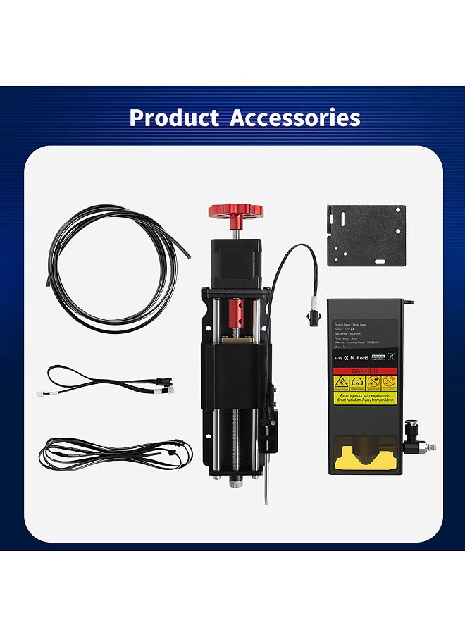 Two Trees 20W Laser Module Upgraded Accessory for TS2-10 Laser Engraver Support with 4-Beam Compression Ttechnology Auto-focus Design and Support Air Assist for Cutting Steel Sheet/Black Acrylic/Plywood  - Image 2
