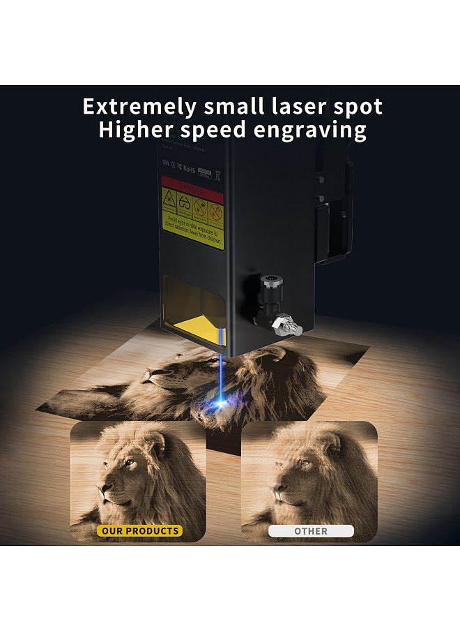 Two Trees 20W Laser Module Upgraded Accessory for TS2-10 Laser Engraver Support with 4-Beam Compression Ttechnology Auto-focus Design and Support Air Assist for Cutting Steel Sheet/Black Acrylic/Plywood  - Image 3