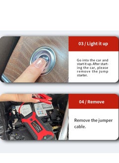 GULFLINK 99800mAh 600A Car Jump Starter, Water Resistant Jump Starter Battery Portable with USB/DC 12V/LED Light Yellow  - Image 5