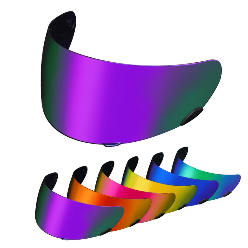 غطاء وجه خوذة بي إس إل إي آر كواليفير لخوذة دراجة نارية بديل لخوذة بيل كواليفير ستار فورتكس آر إس 1 ريفولفر بنفسجي غامق