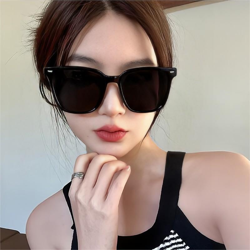 GP New Trendy Black Frame Sunglasses for Women and Men - Slimming, UV400 Protection, Fashionable Cat-Eye  Design - Image 3