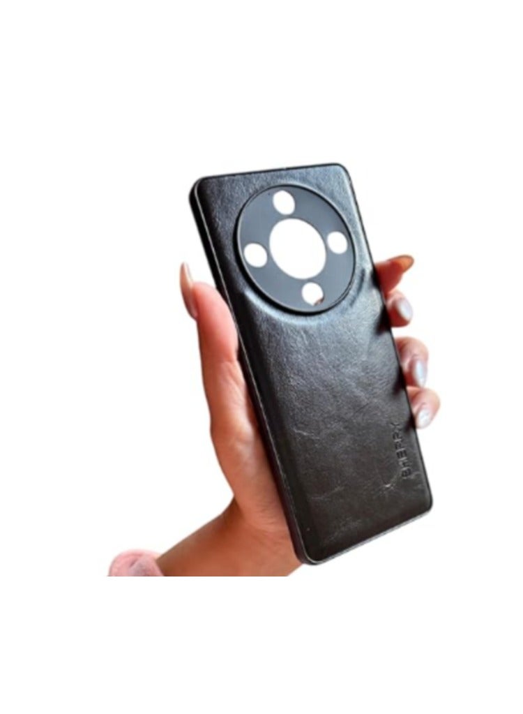 Back Leather Shiny Case For Honor X9b - Black