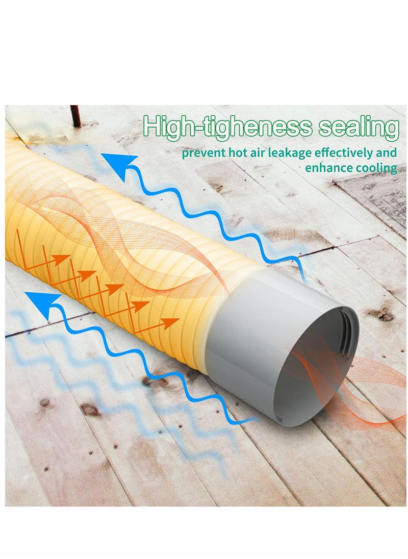 SYOSI - Portable AC Coupler 5.9 inch Exhaust Hose Connector Air Conditioner Coupling Extension SupportCounter/Clockwise 150MM) - Image 1