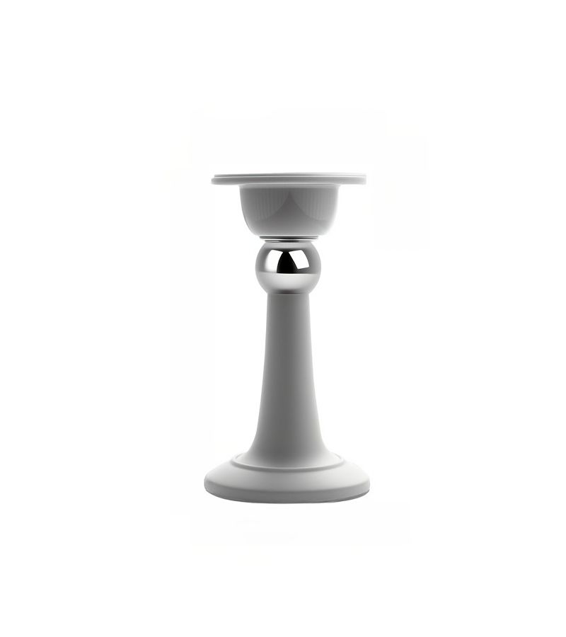 White Magnetic No Drill Door Stopper Floor Mount Silent - Image 3