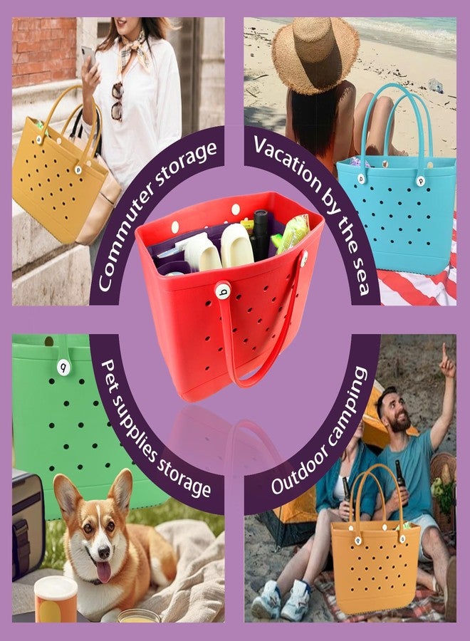 Lckaey Beach Bag Accessories for bogg bag Large Organizer Storage Bag for Bogg Bag Organizing divider cooler insert 3018Purple-L - Image 5